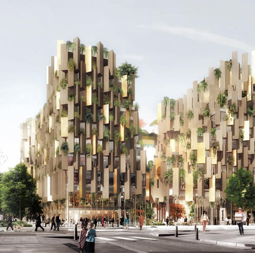 Kengo Kuma punctuates the city fabric in Paris with green design