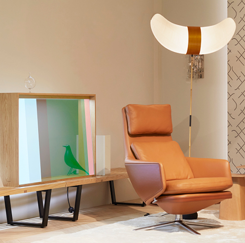 Panasonic and Vitra unveil transparent OLED screen at Milan Design Week