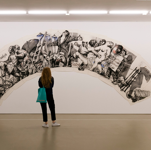 William Kentridge exhibits graphic art and films from the 70s to 90s, in Basel