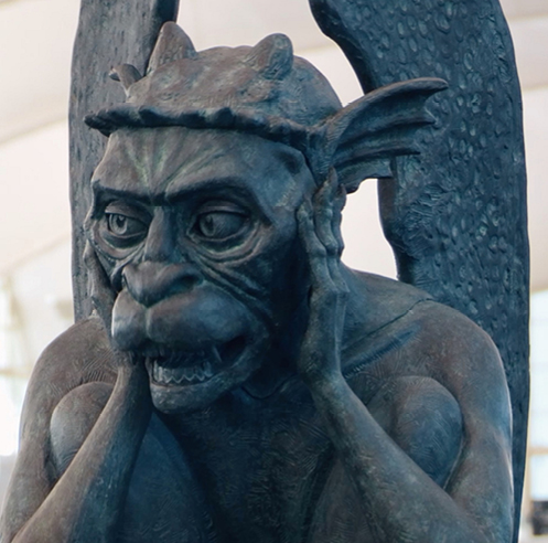 A talking gargoyle that is trending online