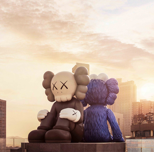 American artist KAWS's huge Mickey-shaped sculpture takes over Taipei