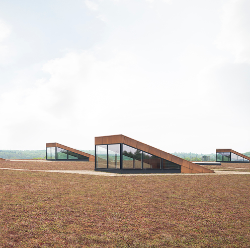 Henning Larsen combines a public park with a water treatment plant in Hiller&oslash;d