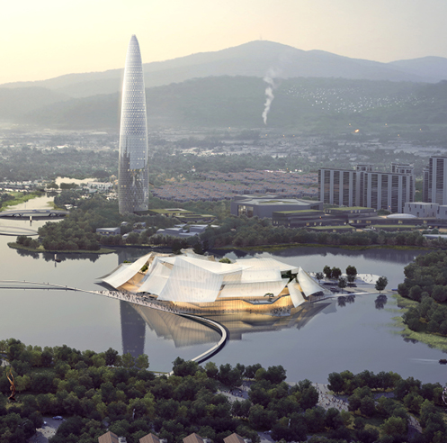 MAD&rsquo;s Yiwu Grand Theater will soon float over China&rsquo;s Dongyang river
