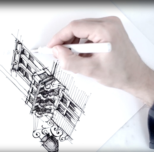 Sketching a slice of Transylvania &ndash; a drawing tutorial by Dan Hogman