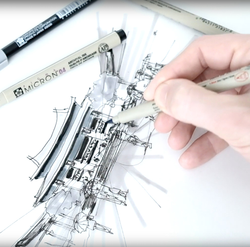 Sketching the Lungshan Temple, Taipei &ndash; a drawing tutorial by Dan Hogman