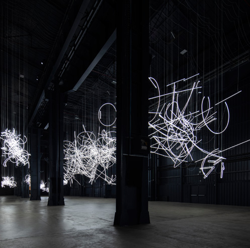 Cerith Wyn Evans' largest exhibition brings luminous mess of sculptures to Milan