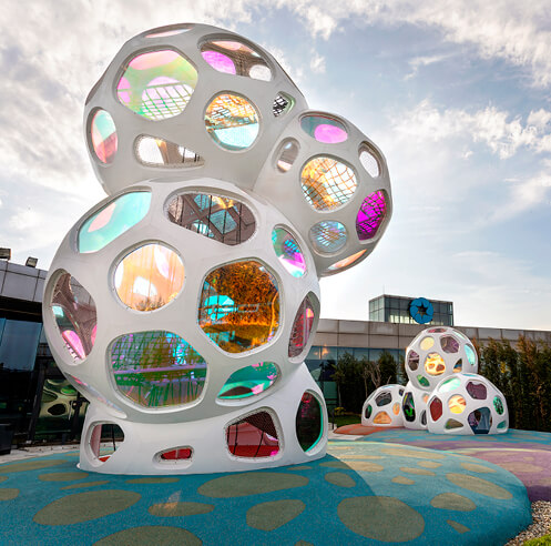 Carve studio creates modular clouds as a unique playground for children in Istanbul
