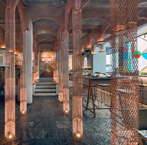 FADD Studio imagines MISU restaurant in Bengaluru as an old, unfinished chapel