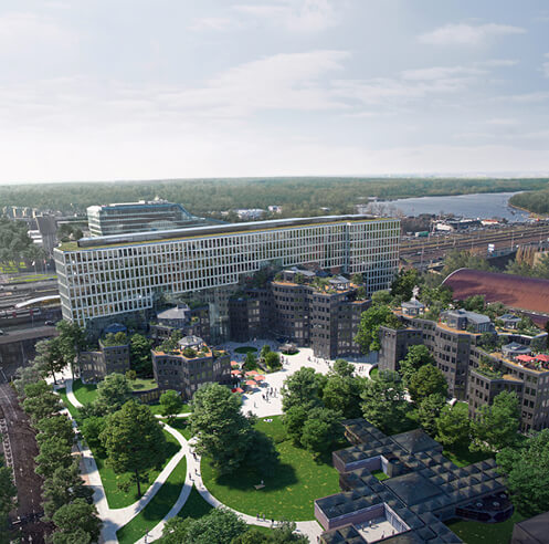 MVRDV to revive Aldo van Eyck&rsquo;s Tripolis complex in Amsterdam