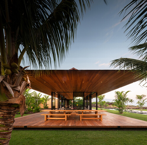 Hale Lana House by Olson Kundig floats above the lava plains of Hawaii