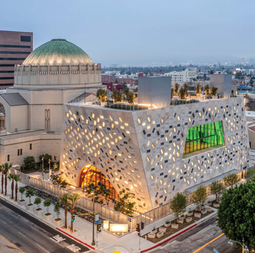 OMA&rsquo;s Audrey Irmas Pavilion is an adjunct to the Jewish Wilshire Boulevard Temple