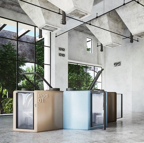 Mohamed Radwan envisions 'Q.workntine' as an anti COVID-19 modular workplace