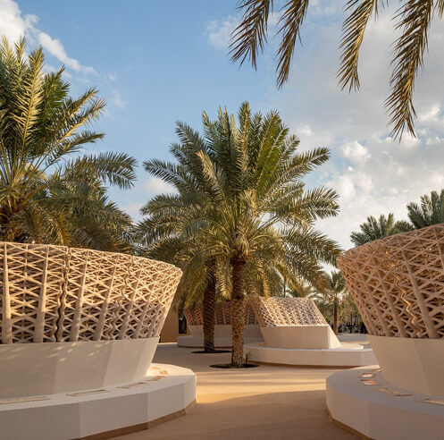 Mamou-Mani and Precht design largest 3D printed sand pavilion in Saudi Arabia