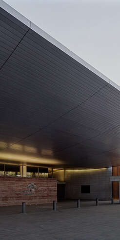 The Bihar Museum uses the court-pavilion diptych as a measured urban response