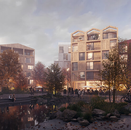 Henning Larsen envisions F&aelig;lledby as Copenhagen&rsquo;s first all-timber neighbourhood