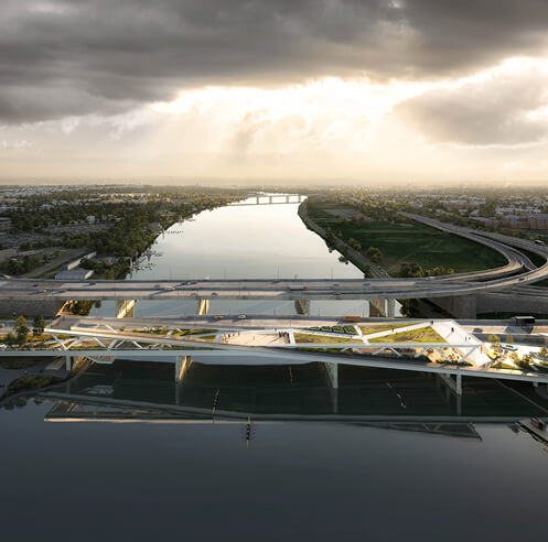 OMA&rsquo;s bridge park above Anacostia River in Washington DC receives planning approval