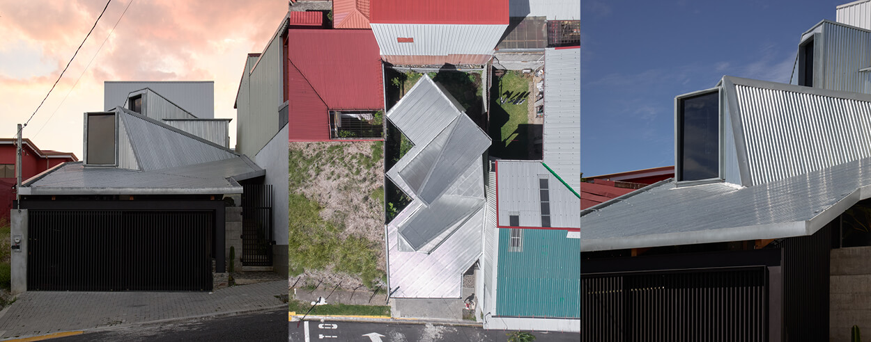 Casa en Mercedes’ corrugated metal roof and stacked profile render its context anew Casa en Mercedes’ corrugated metal roof and stacked profile render its context anew