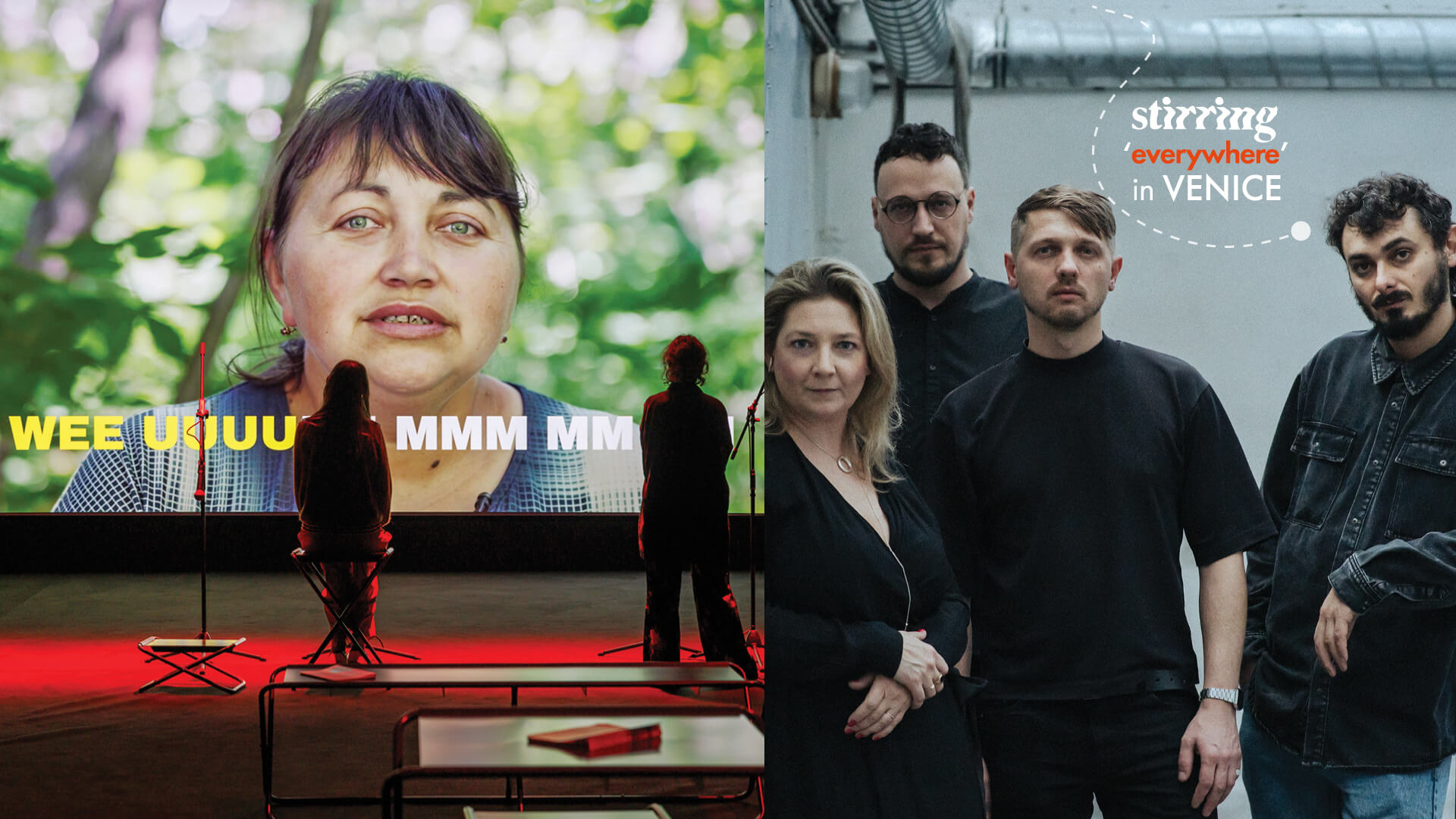 (L) Marta Czyż & Оpen Group (Yuriy Biley, Pavlo Kovach, Anton Varga), 2024 (R) Repeat after Me II, Polish Pavilion Venice Art Biennale 2024 | Venice Art Biennale | STIRworld