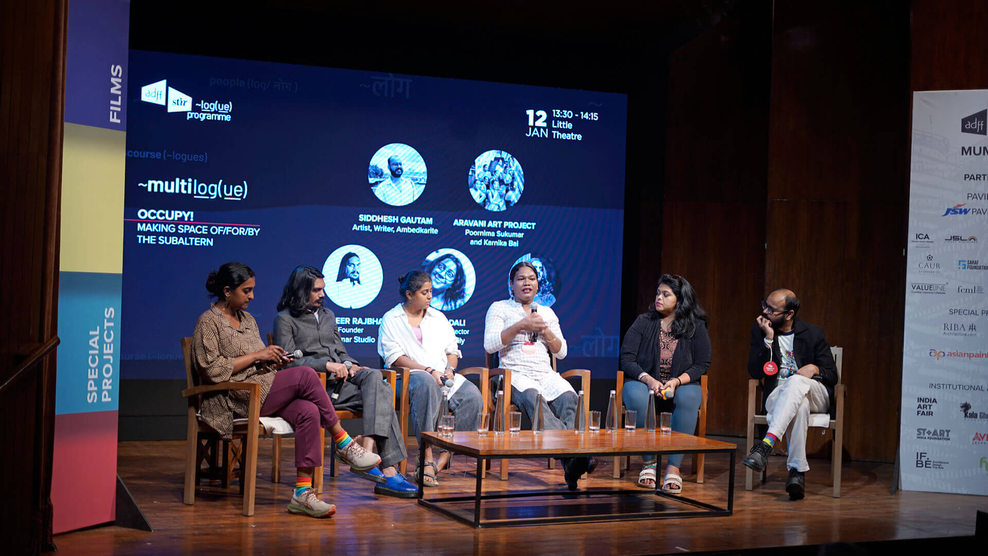 A session with activist and artist Siddhesh Gautam, members of the Aravani Art Project, Priya Dali of Gaysi Family and designer Sudheer Rajbhar dwelled on the political dimensions of space | Occupy! |