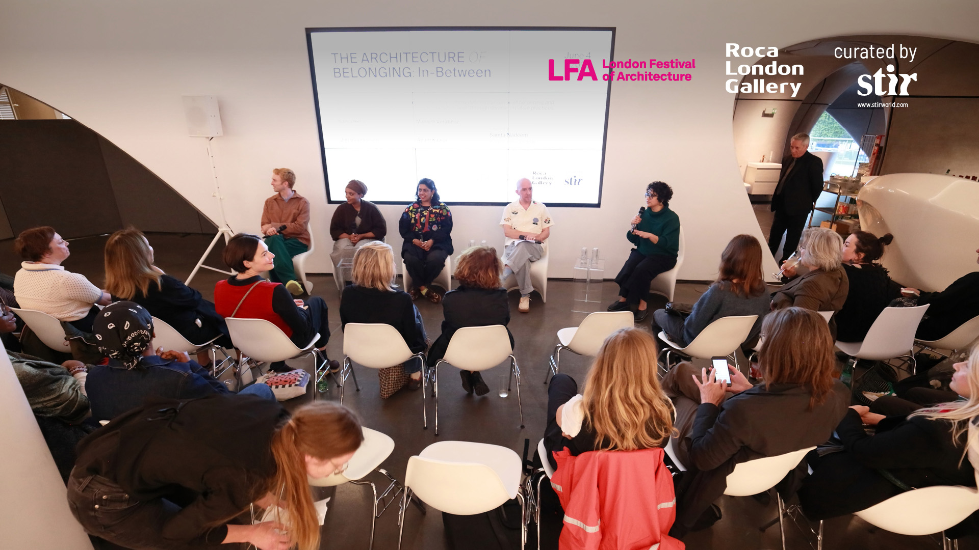 Presentations by Adam Kaasa, Manijeh Varghese, Sahra Hersi and Jim Stephenson at &lsquo;The Architecture of Belonging: In-Between&rsquo; at the ROCA Gallery London | The Architecture of Belonging: In-Between | ST