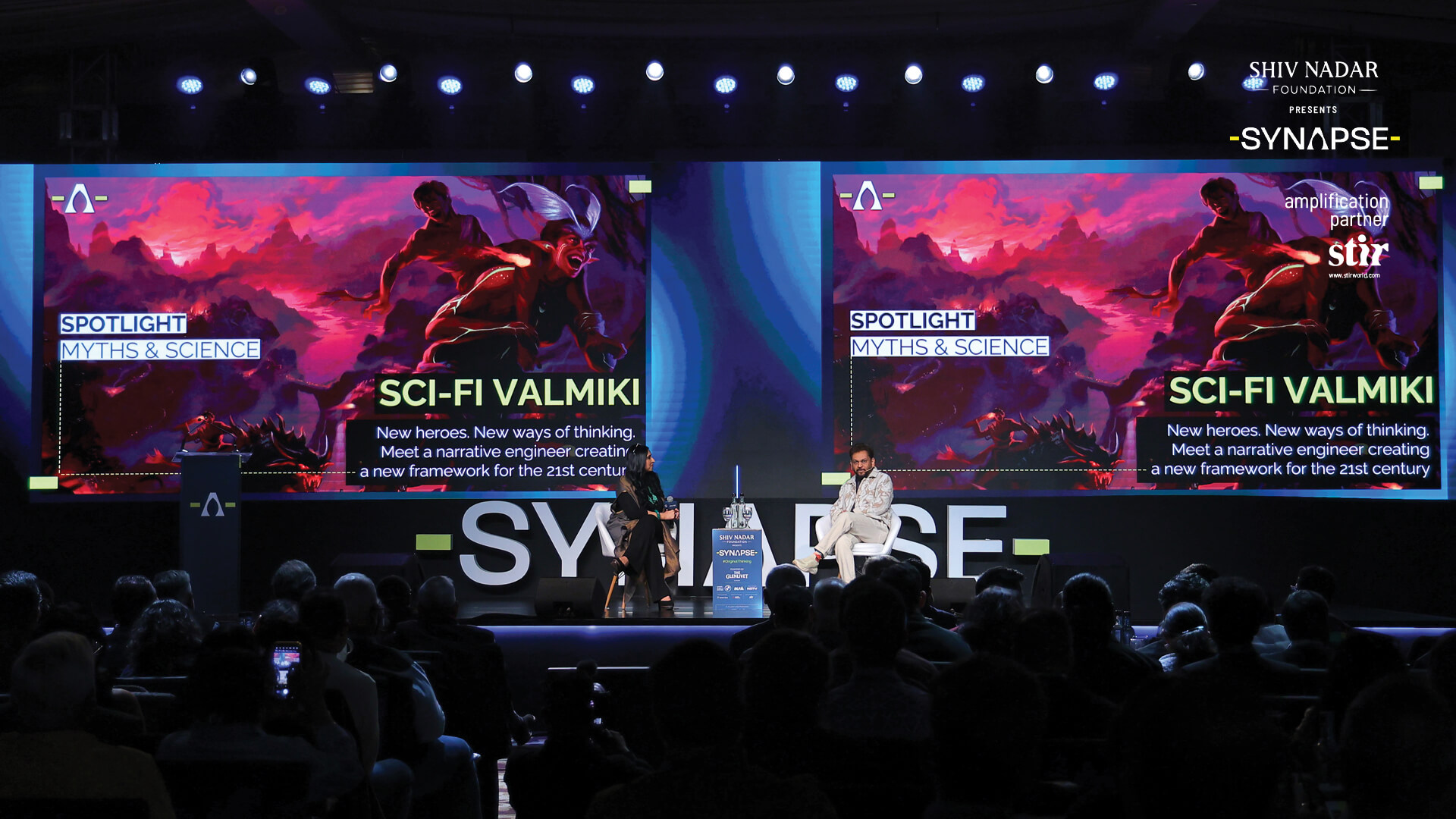 Shoma Chaudhury and Anand Gandhi during the Synapse Conclave | SYNAPSE 2024 | Anand Gandhi | STIRworld