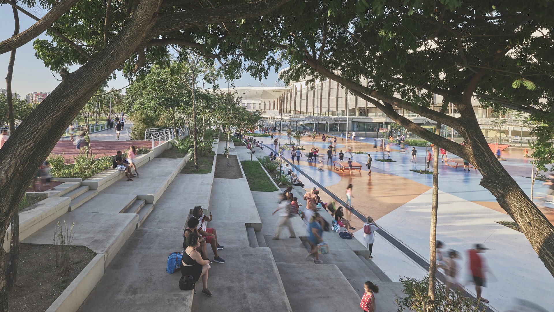 The redevelopment of the site included the incorporation of additional outdoor sports facilities, facilities such as restrooms and pavilions and the integration of natural landscape | Rita Lee Park |