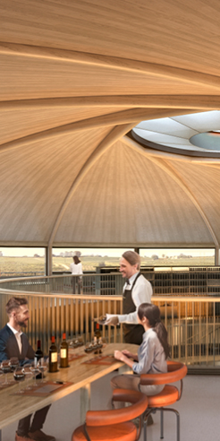 Foster + Partners envisions a sunken winery for Le D&ocirc;me in Saint-&Eacute;milion