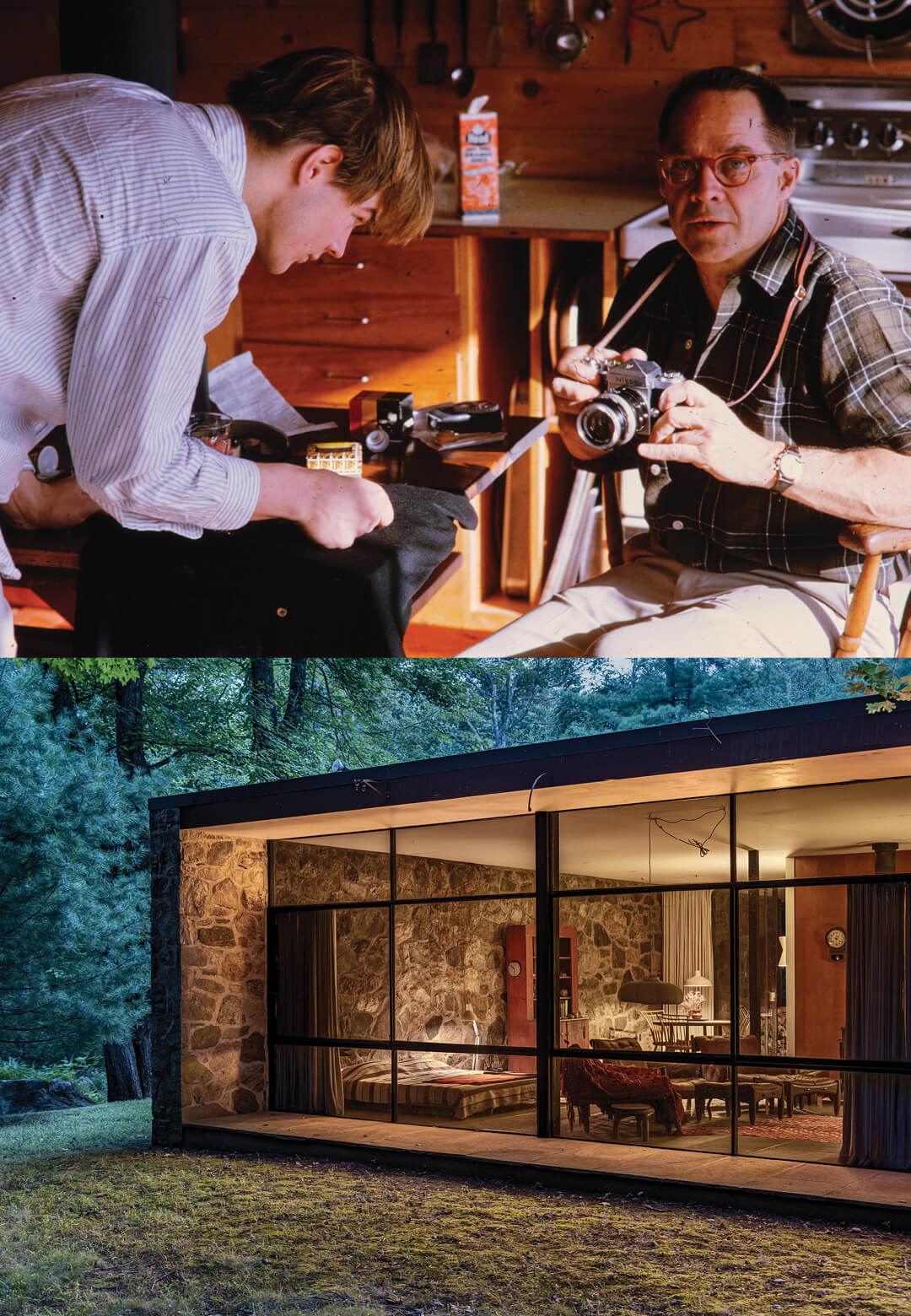 (Left) Fred Noyes with his father Eliot Noyes (Right) Noyes House II, New Canaan, Connecticut | Connecticut | STIRworld