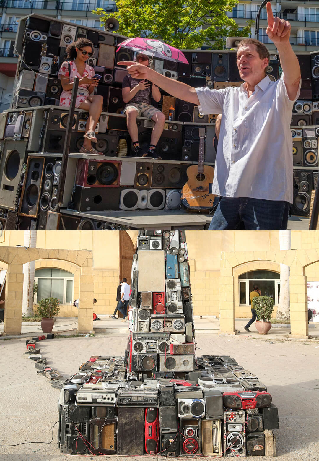 Beno&icirc;t Maubrey makes sculptures from upcycled loudspeakers as public art that fosters interaction and community building |  Beno&icirc;t Maubrey | STIRworld