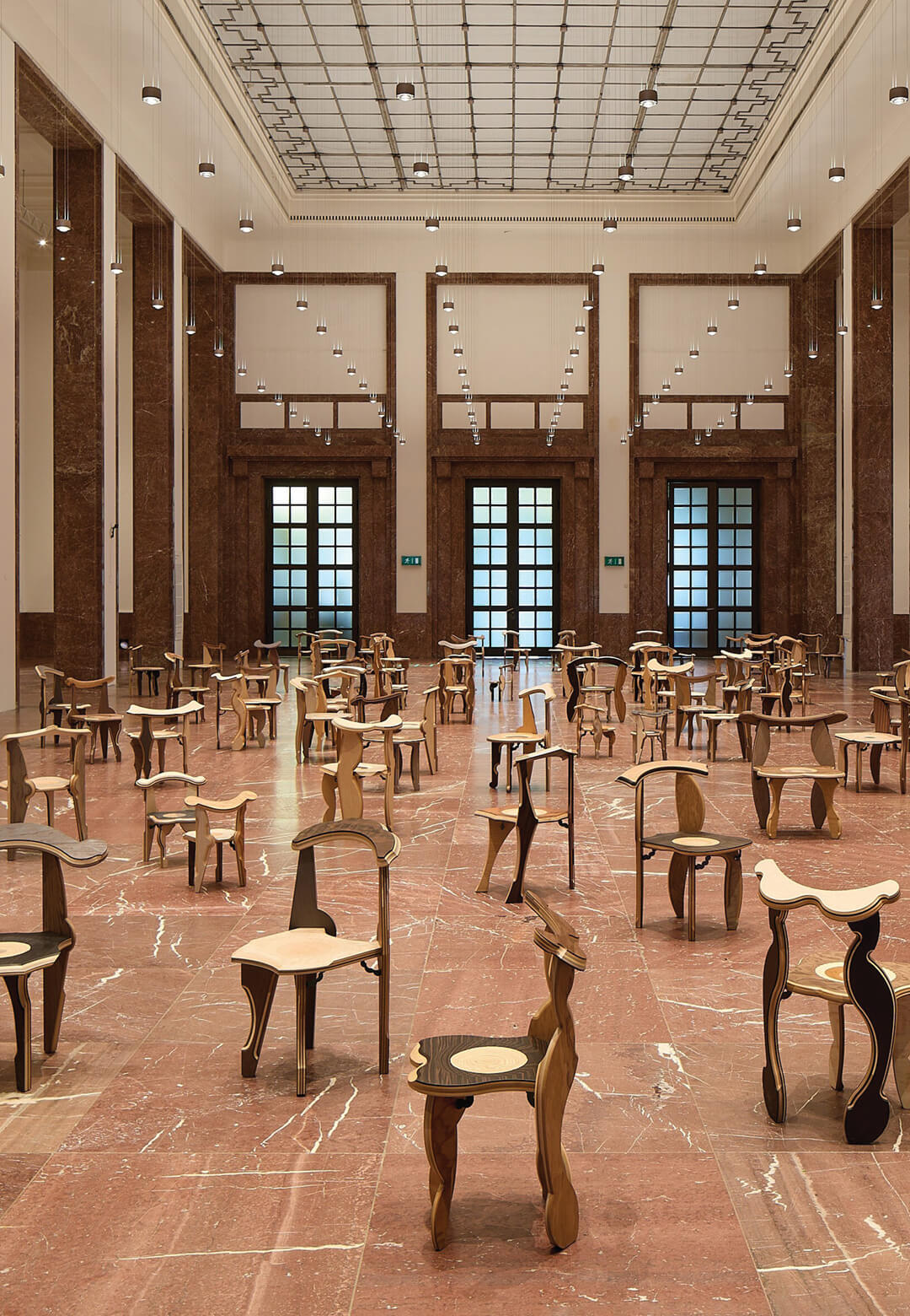 Gamper’s new chair series turns Mittelhalle into an evolving space of interaction |Sitzung| Martino Gamper | STIRworld