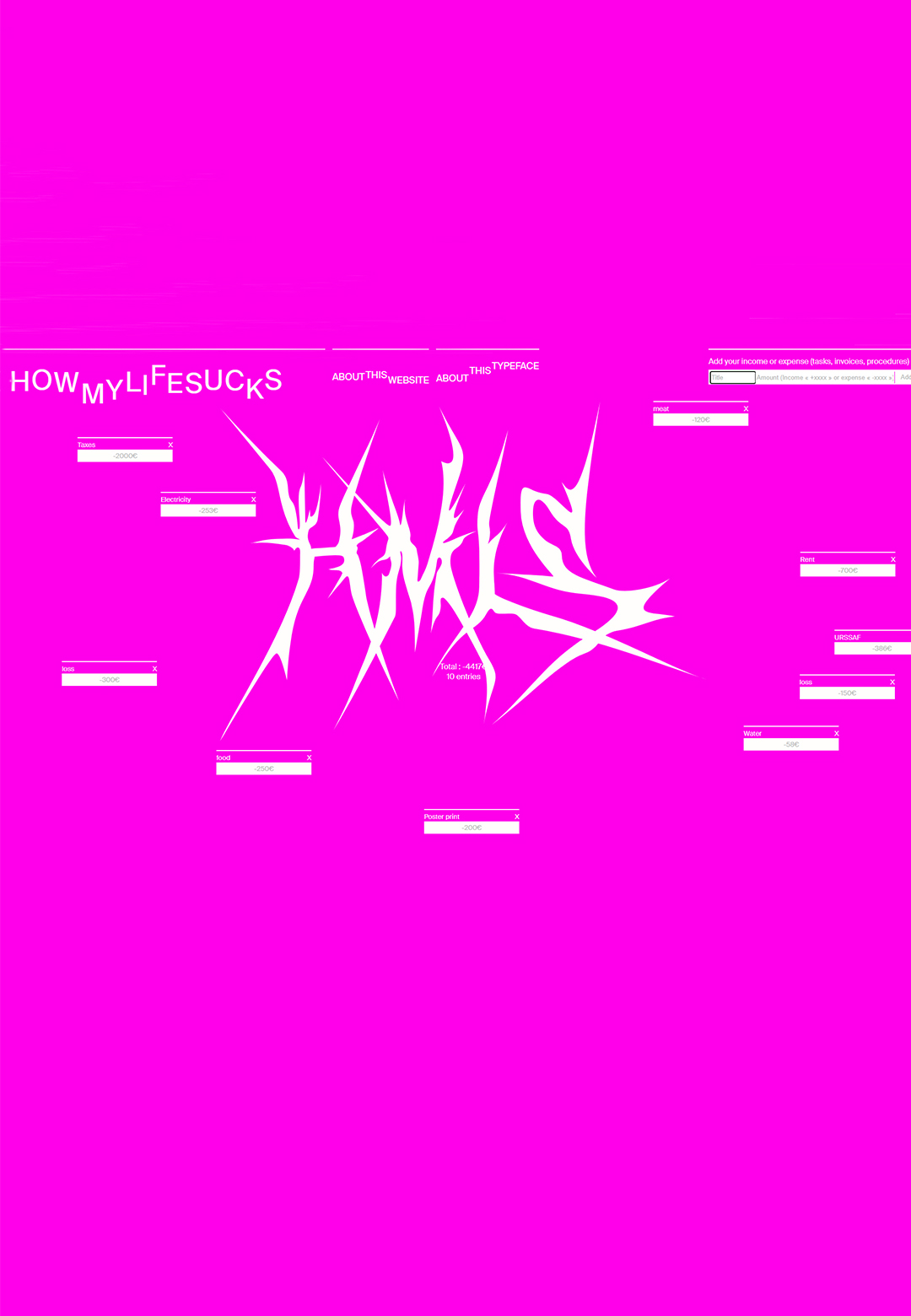 ‘HMLS’ interface with data entries | Shapes of Data | Adrien Jacquemet and Basile Jesset | STIRworld