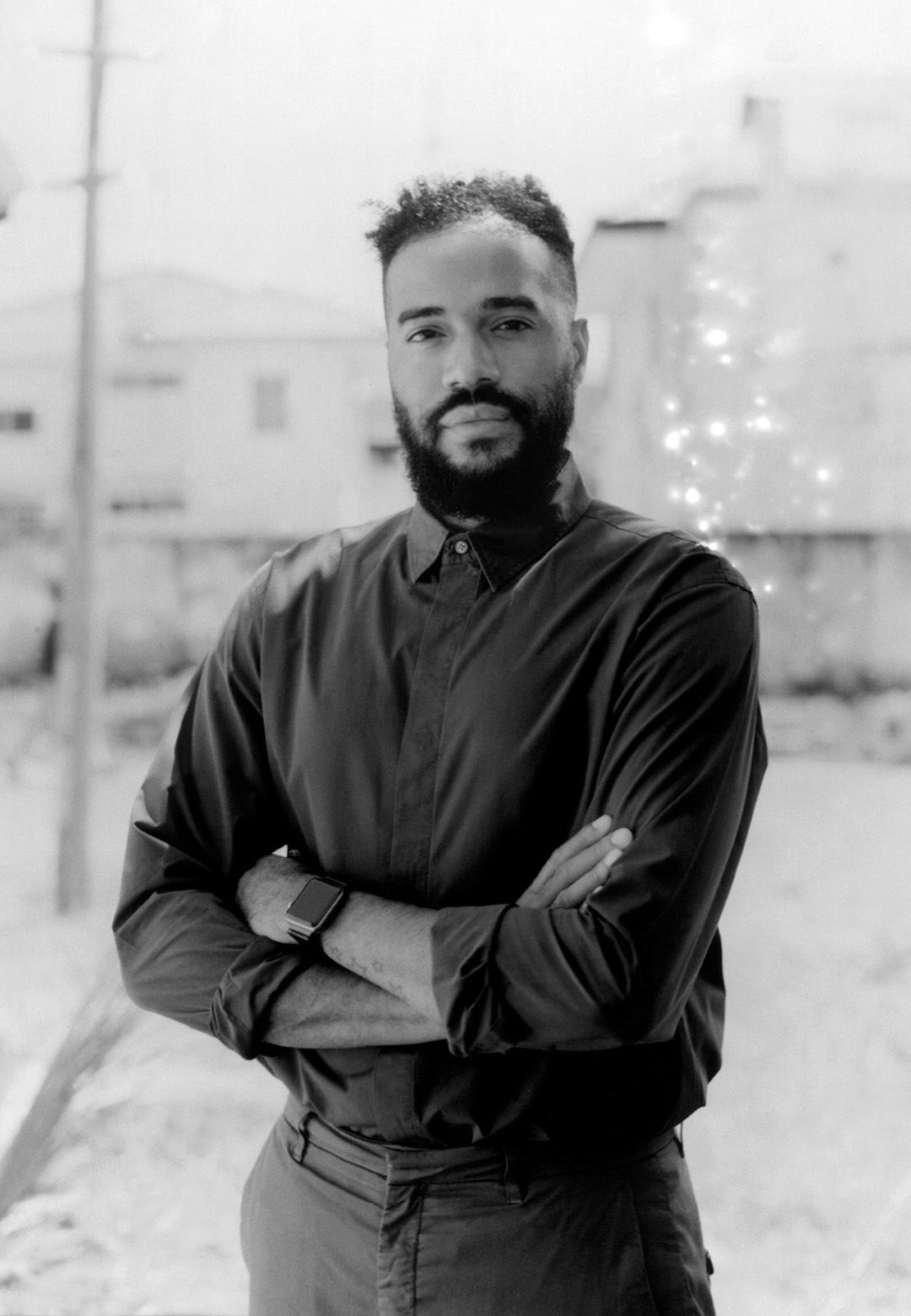 L-R) Glenn DeRoche, creative director of DeRoche Projects; Backyard Community Club in Accra, Ghana | DeRoche Projects | Glenn DeRoche | STIRworld