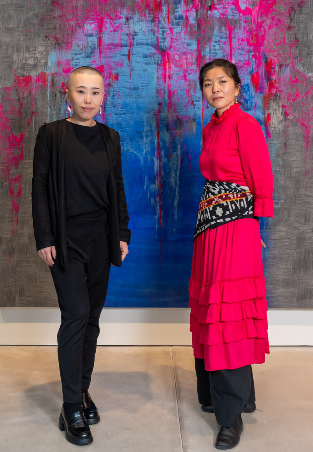 Curator Wang Weiwei and artist Gulnur Mukazhanova at CHAT (Centre for Heritage, Arts and Textile), Hong Kong, 2025 | Gulnur Mukazhanova | CHAT | STIRworld