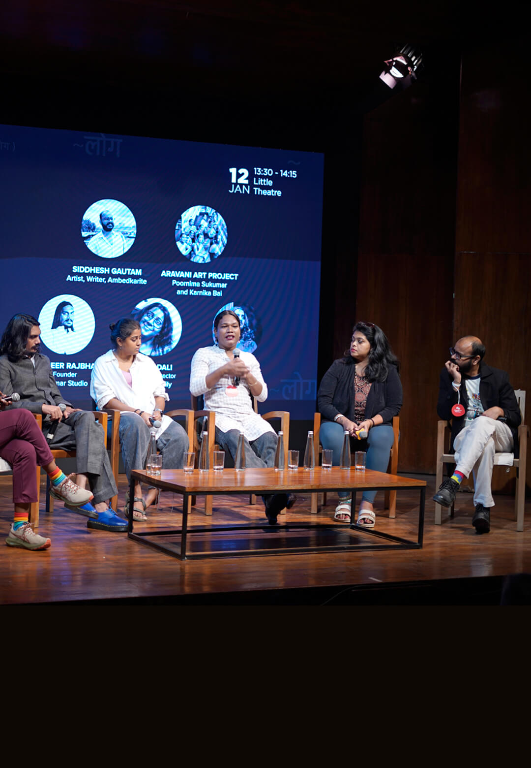 A session with activist and artist Siddhesh Gautam, members of the Aravani Art Project, Priya Dali of Gaysi Family and designer Sudheer Rajbhar dwelled on the political dimensions of space | Occupy! |