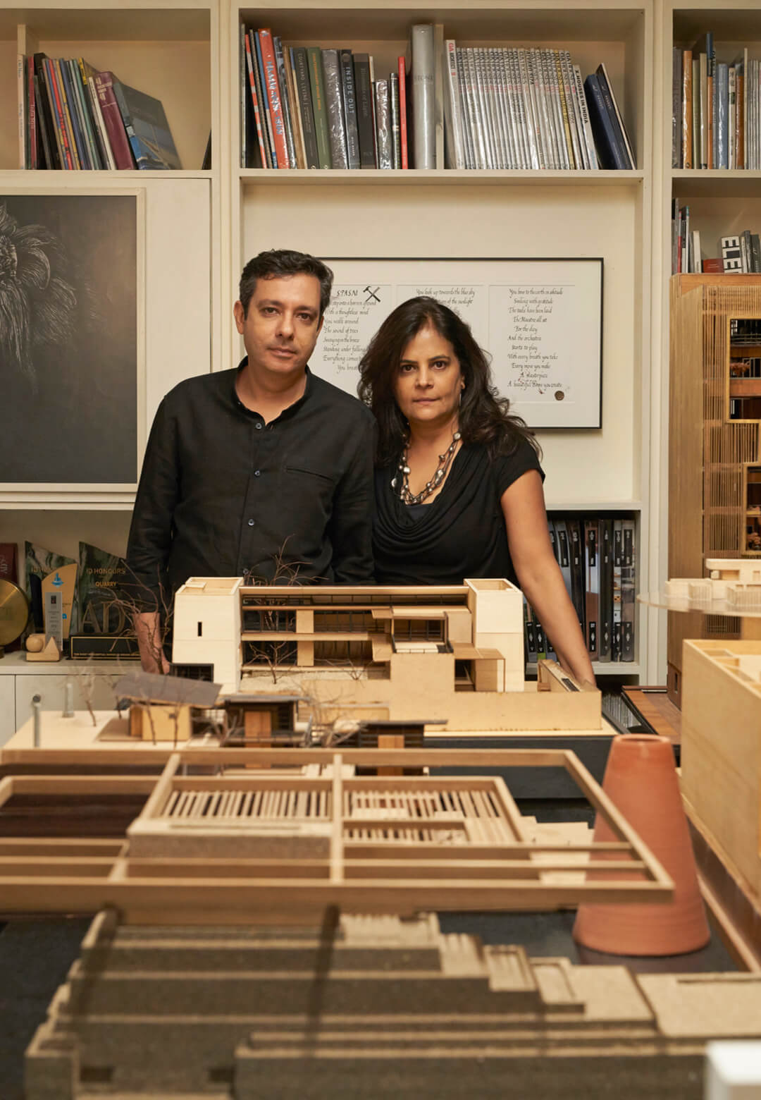(L-R) Sanjeev Panjabi and Sangeeta Merchant, founders, SPASM Design; A glimpse of their retrospective, &lsquo;Two Point Perspective&rsquo; | Two Point Perspective by SPASM | STIRworld