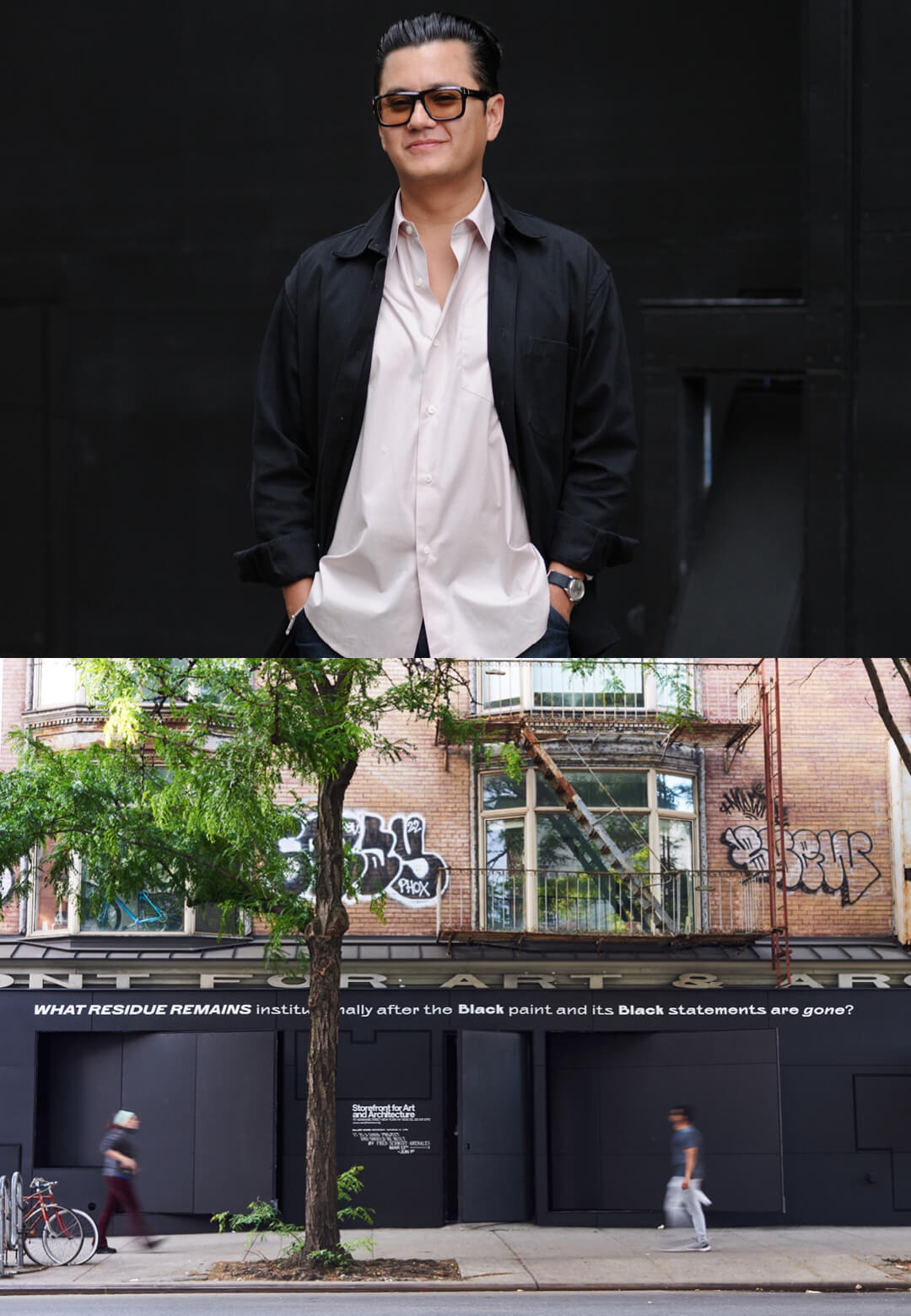 What Black Is This, You Say?&rsquo; was a public artwork by Amanda Williams (May 2021 &ndash; August 2024); a portrait of Jos&eacute; Esparza Chong Cuy | Storefront for Art and Architecture | STIRworld