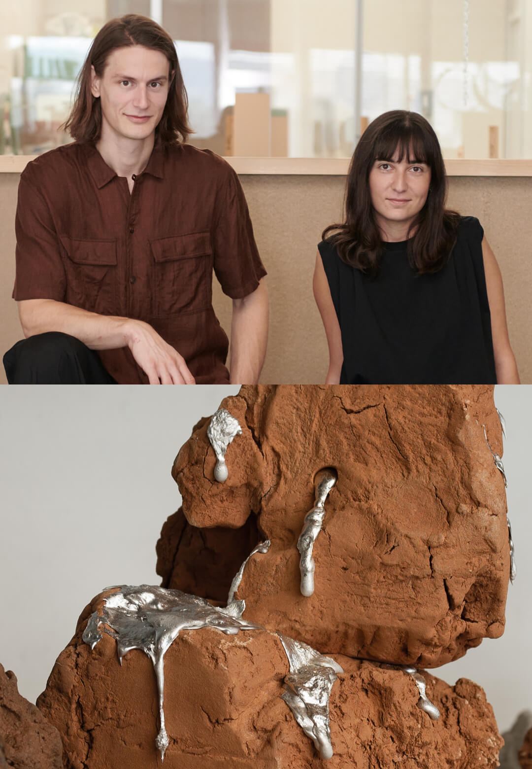 Architect Jonas Kissling and industrial designer Denizay Apusoglu, founders of Studio Eidola; ‘Tectonic Dusts’ (2023) | Studio Eidola | STIRworld