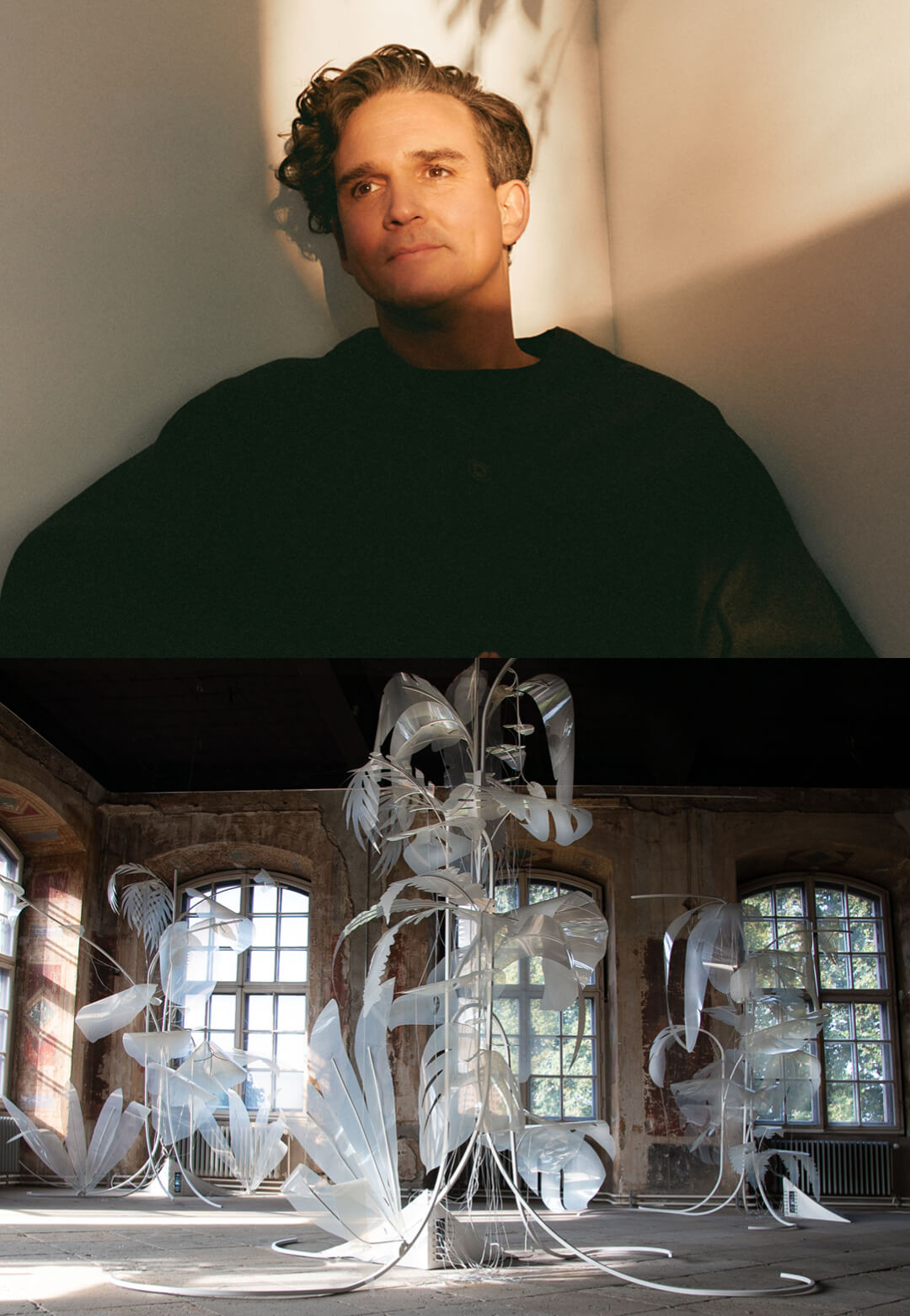 (L-R) Dutch ecological artist and designer Thijs Biersteker; ‘Wither’ installation | Woven Studio | Thijs Biersteker | STIRworld