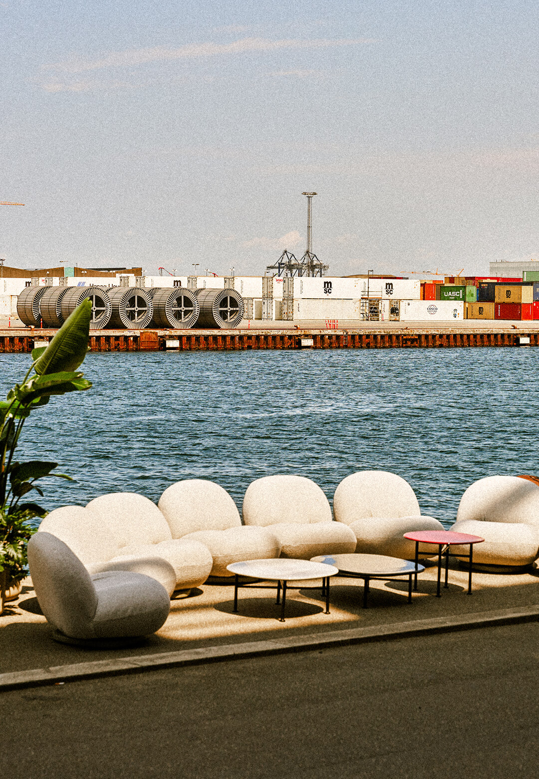 The &lsquo;Pacha Outdoor Lounge&rsquo; placed outside GUBI&rsquo;s showroom in Nordhavn, a popular meeting spot during 3daysofdesign 2025 | STIR at 3daysofdesign 2025 | STIRworld