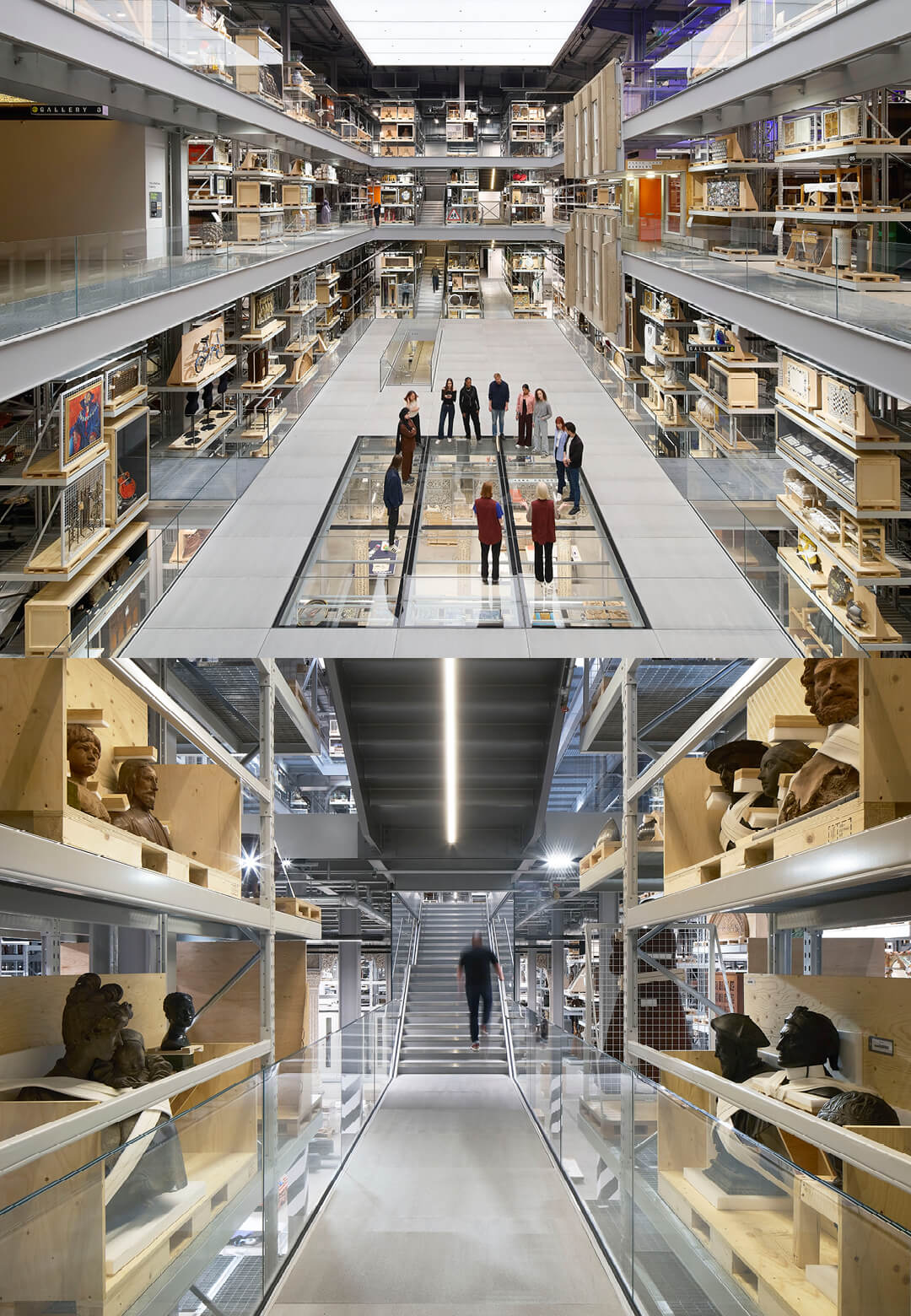 STIR in conversation with Elizabeth Diller and David Allin of DS+R, and Tim Reeve of V&A; Image: The Weston Collections Hall at the V&A East Storehouse in London, designed by DS+R | V&A East Storehous