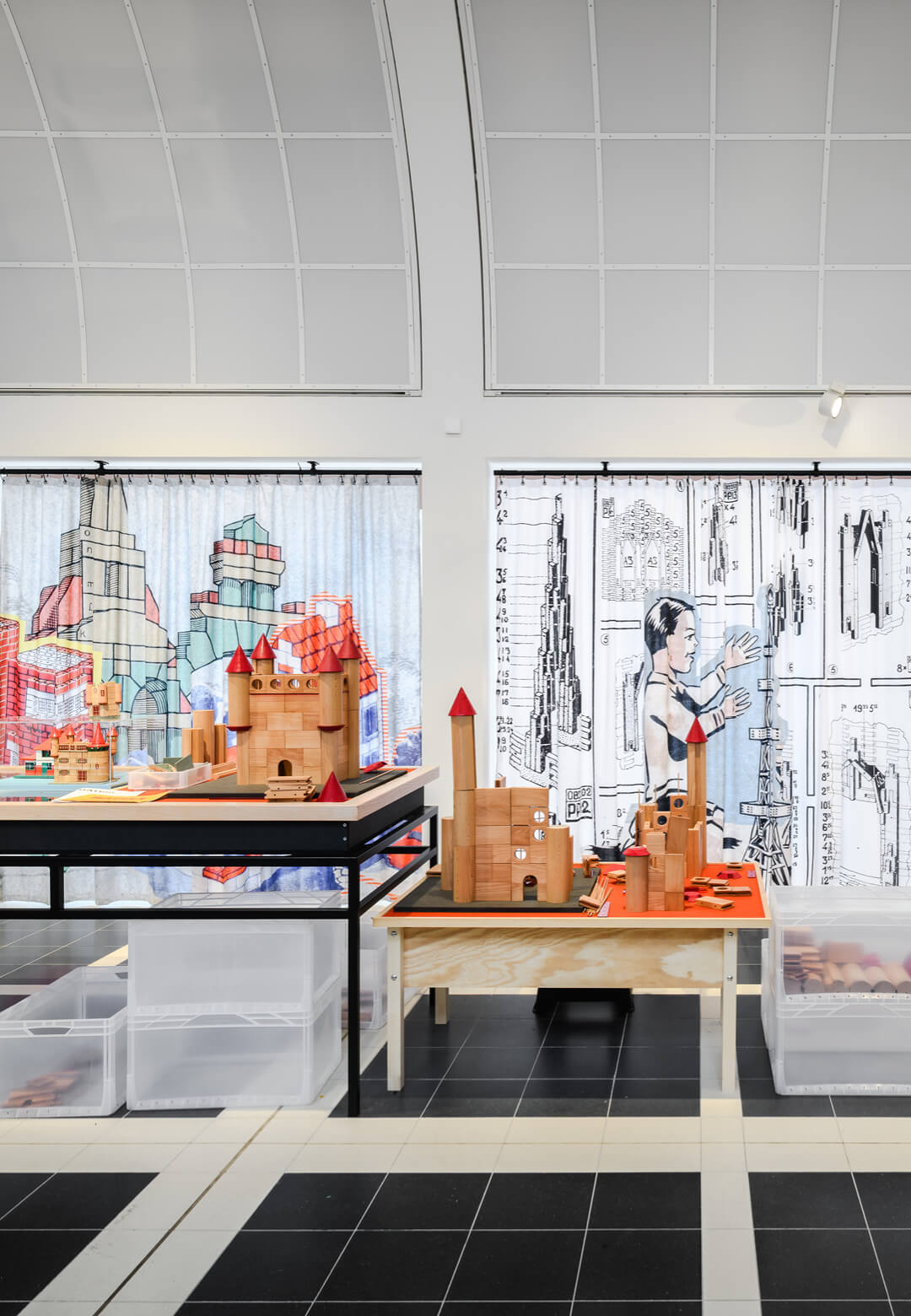 Exhibition view of &lsquo;Architectural Construction Kits 1890 &ndash; 1990: Plenty to play with!&rsquo; at Deutsches Architekturmuseum, Frankfurt | Architectural Construction Kits 1890 &ndash; 1990: Plenty to play with! | D