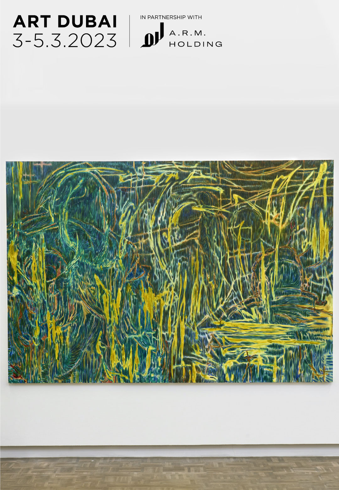 Traversal, 2022, oil on canvas, Achraf Touloub | Art Dubai | STIRworld