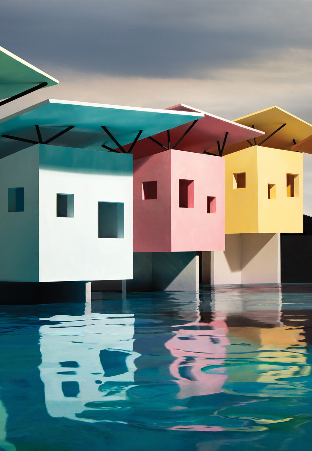 Beach Huts (Day), 2024 | Seeds of Time | James Casebere | STIRworld