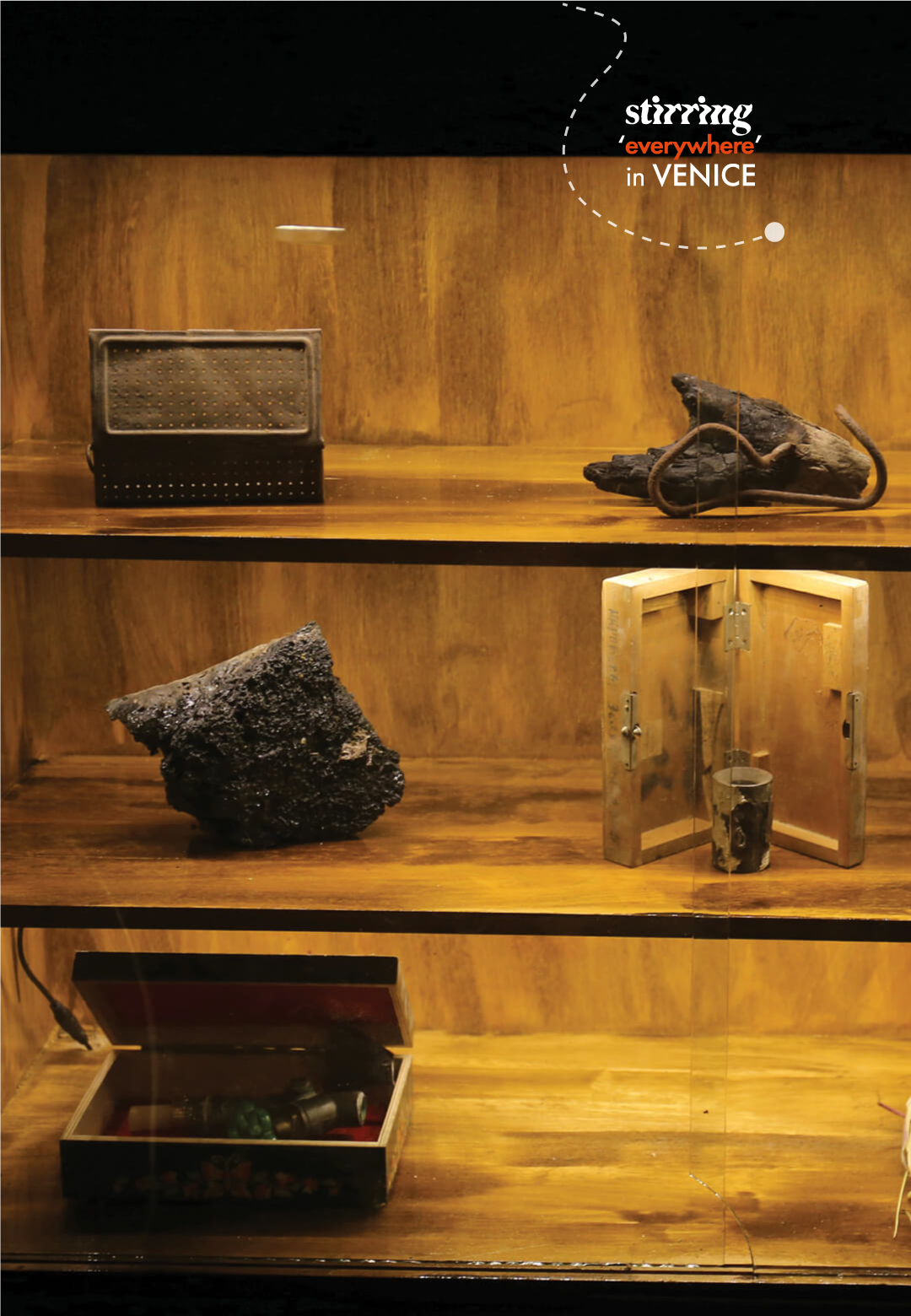 The bedroom: cabinet with found objects from the former forced labour camp sites from ‘The Neighbours’, 2022, Krasimira Butseva, Julian Chehirian and Lilia Topouzova | The Neighbours | STIRworld