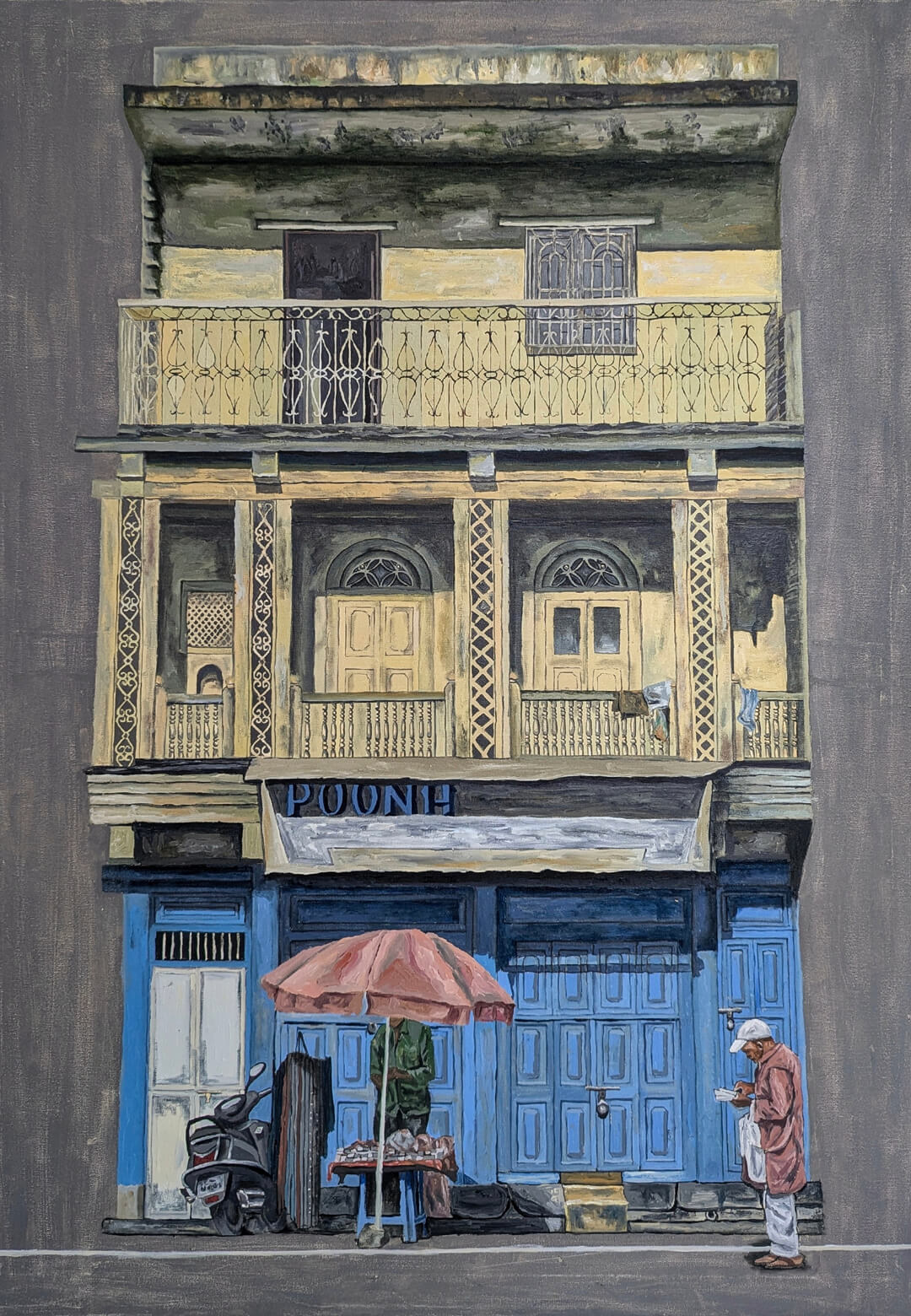 The old wadas of Pune&rsquo;s Kasba Peth neighbourhoods, painted as buildings people still live in | Silent Witness | Charudatt Pande | STIRworld