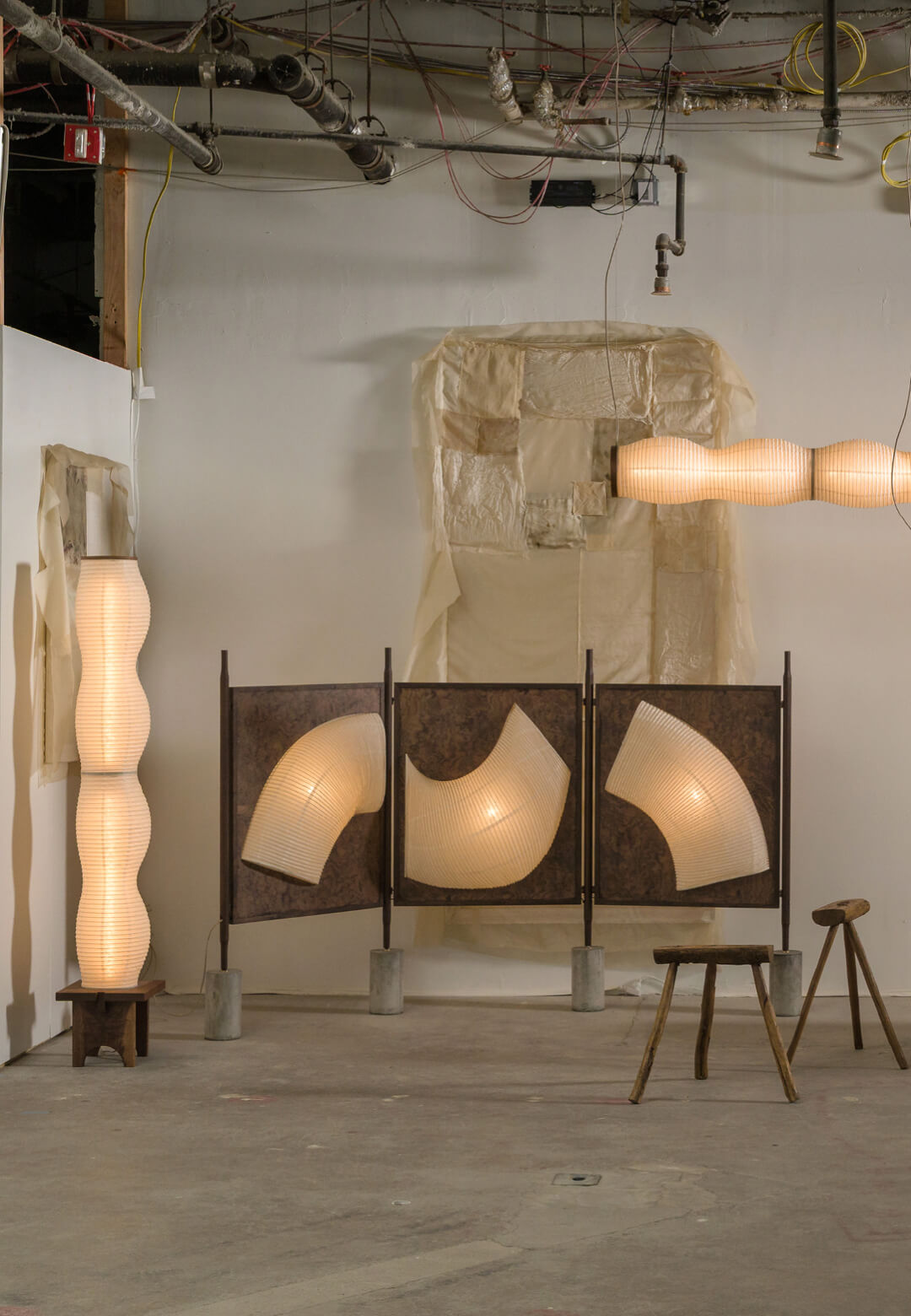 Kawabi x OF THE CLOTH’s lamps made of Japanese kozo paper, presented at COLLECTIBLE New York 2025 | COLLECTIBLE NY 2025 | COLLECTIBLE | STIRworld