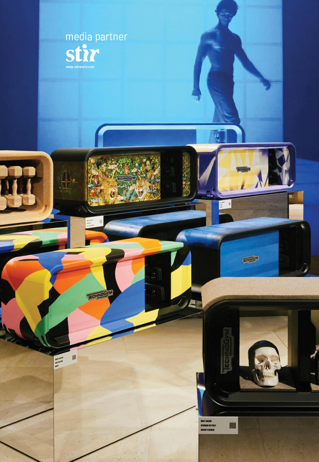 The iconic <i>Home Bench</i> is the focus of Technogym’s latest exhibition <i>Design to Move</i>, a blank canvas for 40 international creatives to interpret | “Design to Move” | Technogym | STIRworld