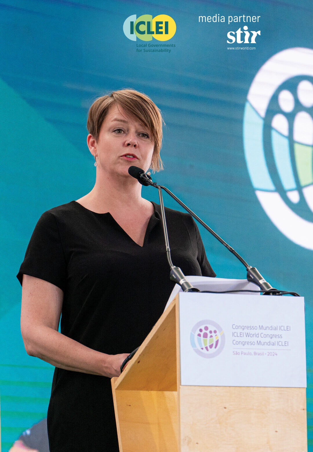 The current ICLEI President and Mayor of Malmö, Sweden Katrin Stjernfeldt Jammeh addresses the Congress | ICLEI World Congress | STIRworld| Brazil