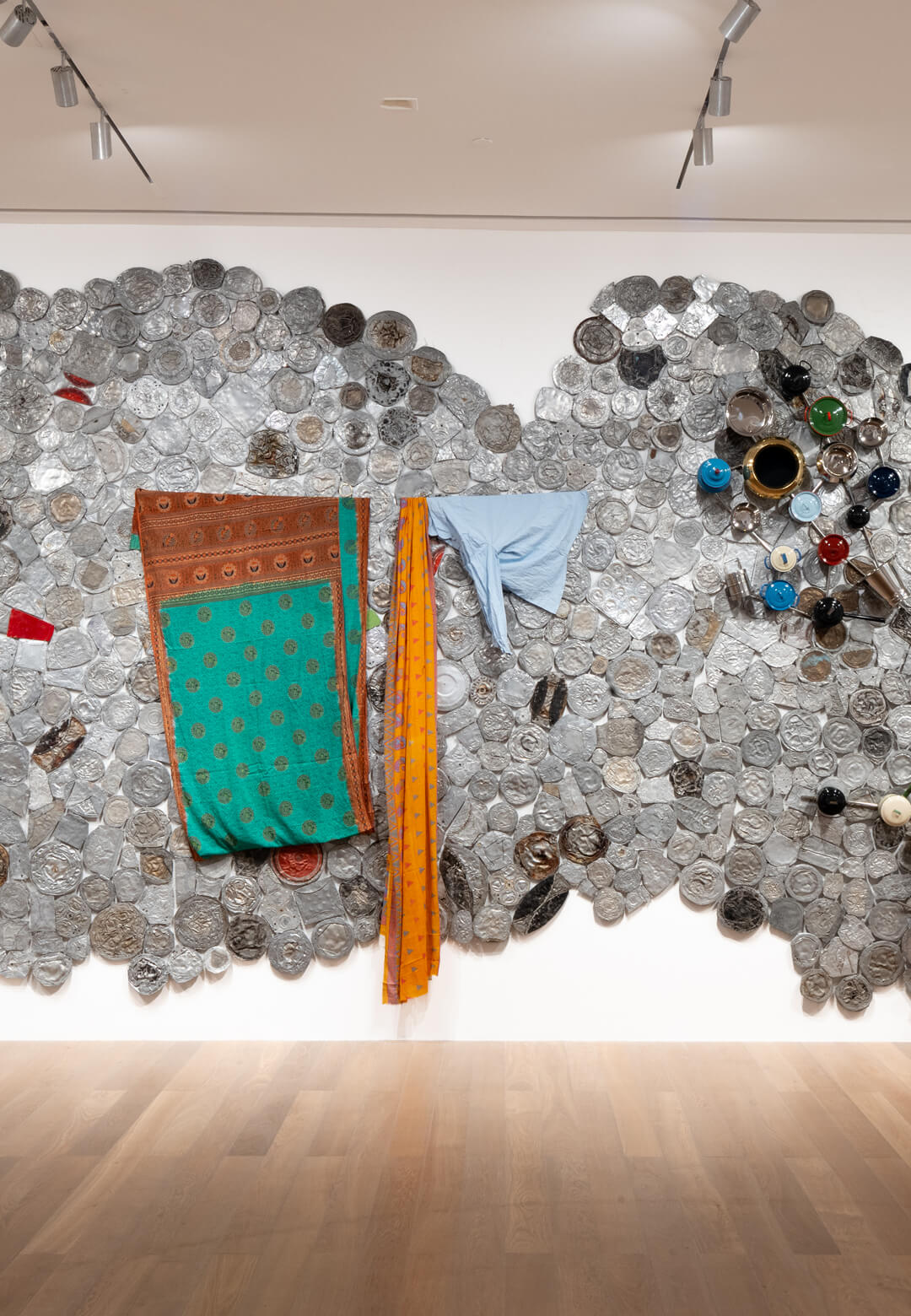 Installation view of &lsquo;Proust Mapping&rsquo;, brass, stainless steel, aluminium, enamel, found objects, 2024 &ndash; 26, Subodh Gupta | A Fistful of Sky | NMACC | Subodh Gupta | STIRworld