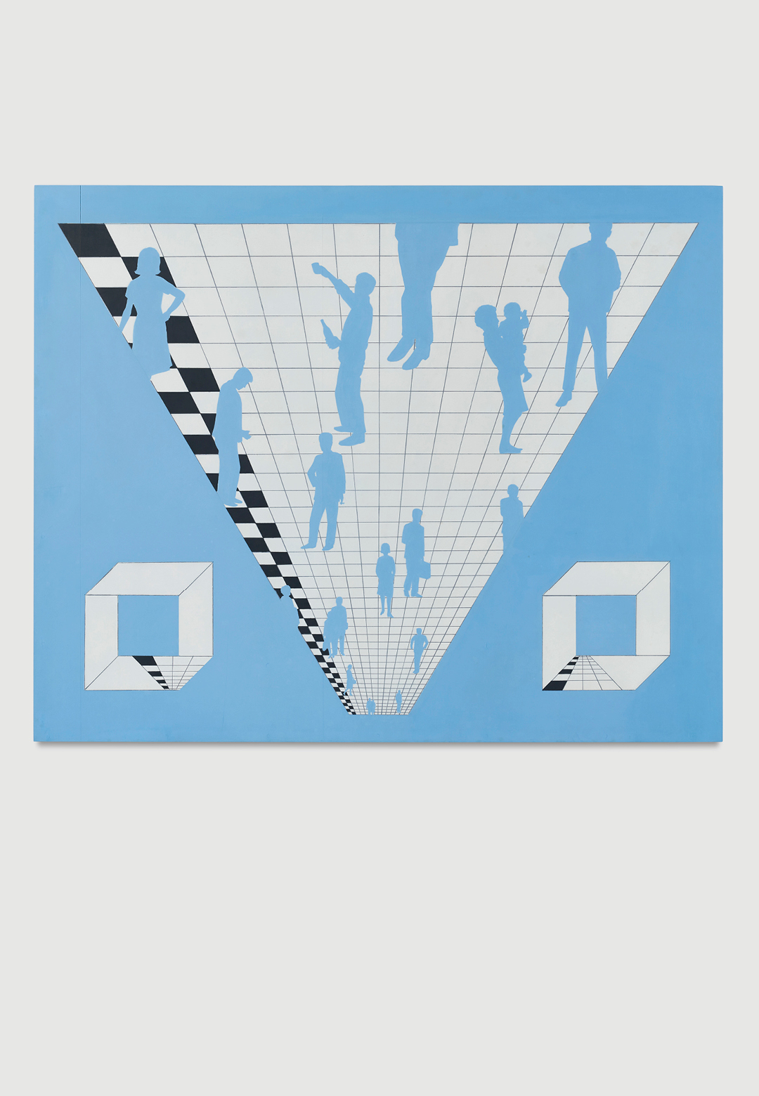 (Gyaku Enkinhou no Fuukei), landscape in Reverse Perspective, lacquer on wood,  1967, Jiro Takamatsu | Pace Gallery | Jiro Takamatsu | STIRworld